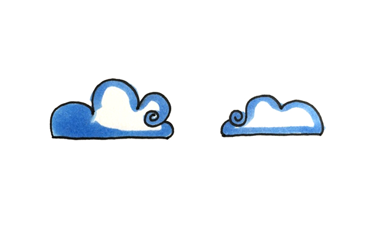 简单的白云怎么画