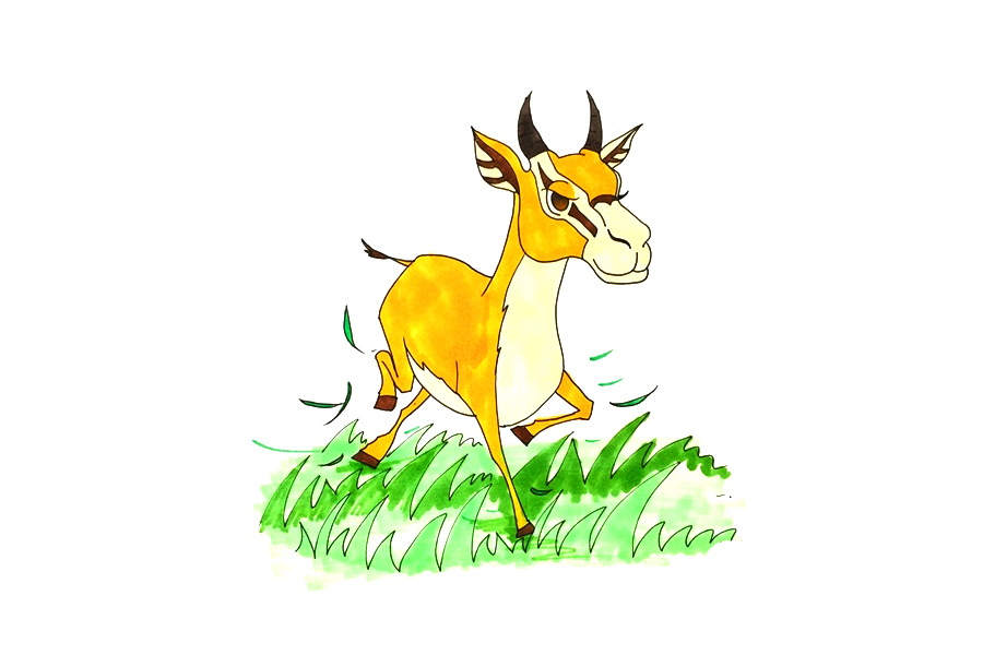 奔跑的羚羊怎么画