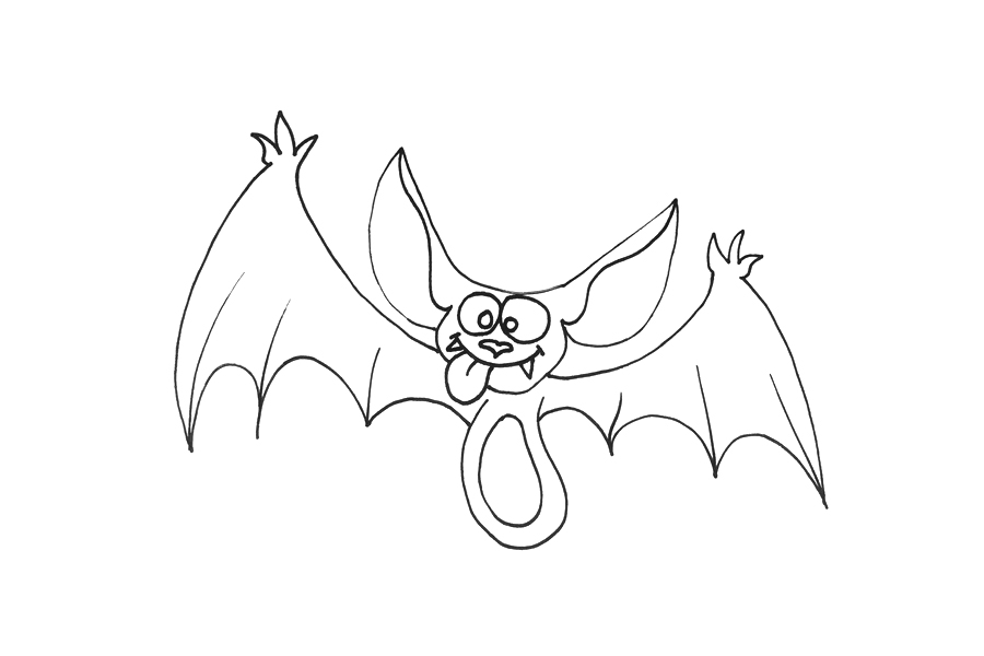 卡通蝙蝠怎么画-图3