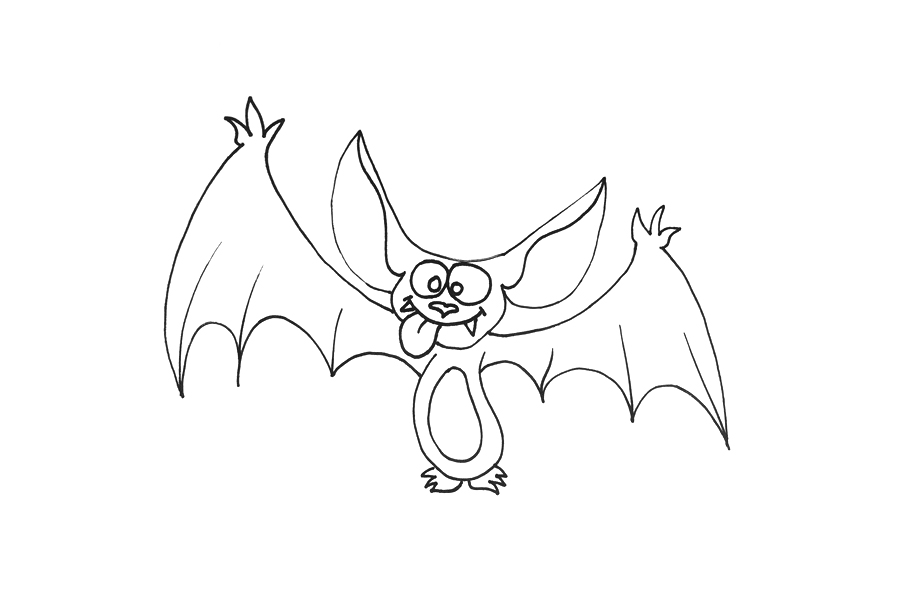卡通蝙蝠怎么画-图4