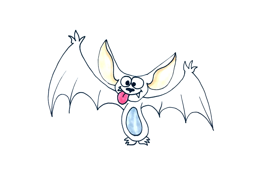卡通蝙蝠怎么画-图5