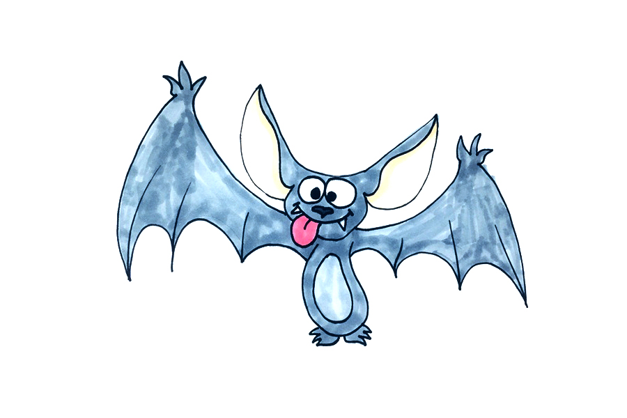 卡通蝙蝠怎么画