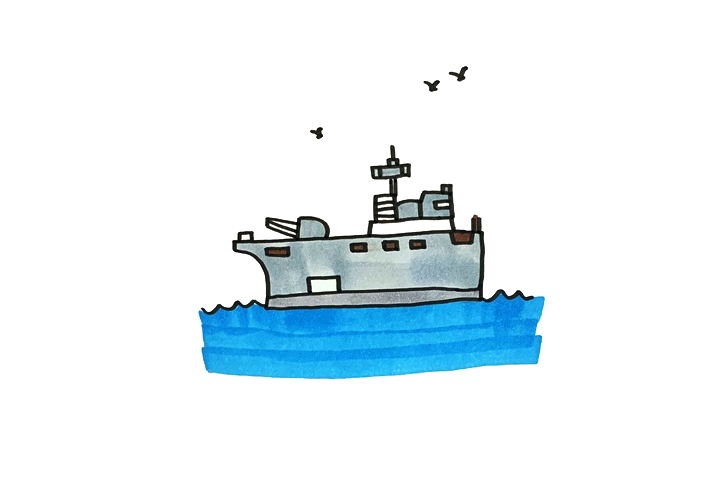 兵舰怎么画