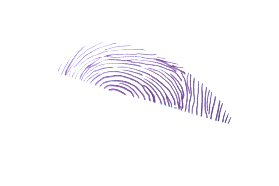 步骤1：用半个指印印出订书机的上半部分。