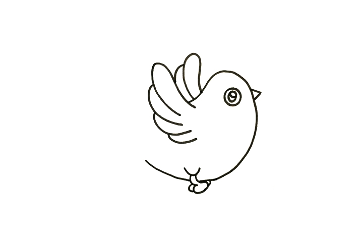 简单又好看的白鸽怎么画-图3