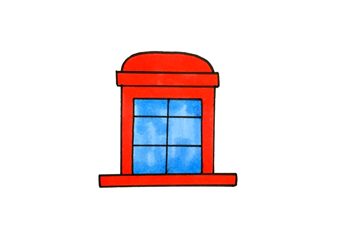 简单的窗户怎么画