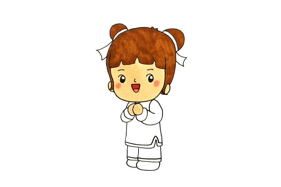 拜年小孩怎么画-图3