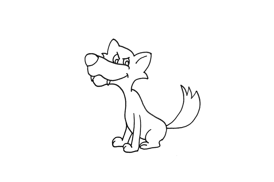 大灰狼怎么画-图3