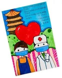 三年级抗疫儿童画-图2