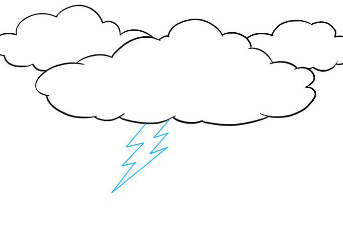 打雷天气闪电怎么画-图6