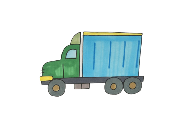 如何画大卡车