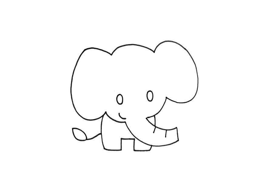 可爱大象怎么画-图4