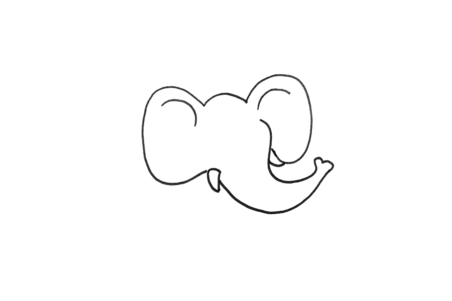 大象怎么画简单-图1