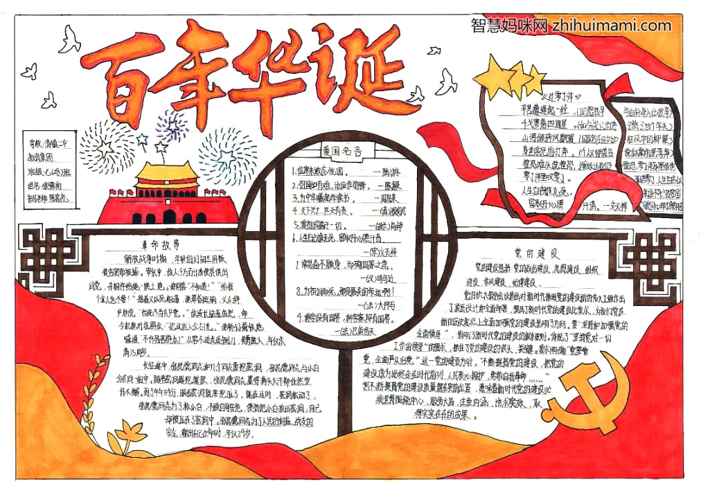 2021年建党节手抄报图片-图3