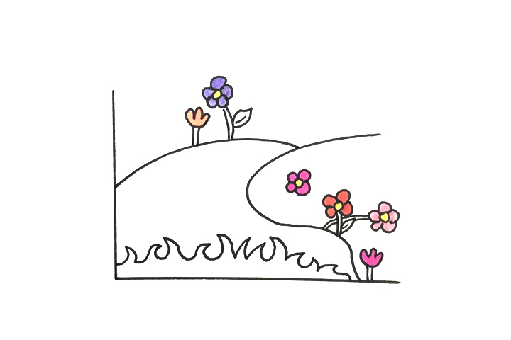 简单漂亮的草地景色怎么画-图3