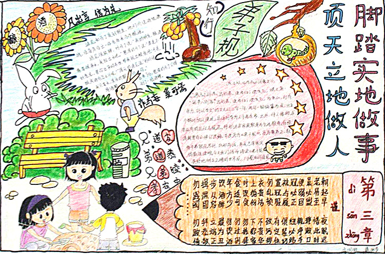 国学经典手抄报-弟子规-图1