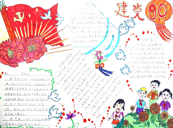 庆祝七一，党的生日手抄报-图1