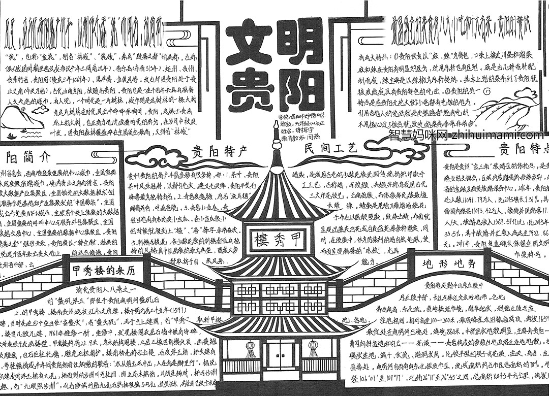 文明贵阳德育小报绘画一等奖-图3