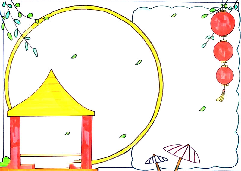 如何画一幅古风古韵的手抄报-图4