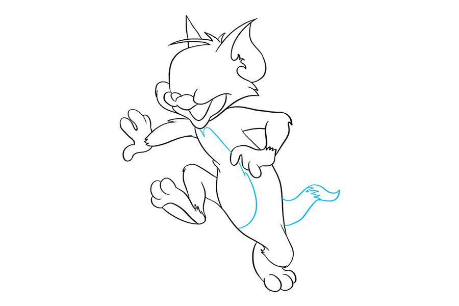 猫和老鼠 汤姆猫怎么画-图8