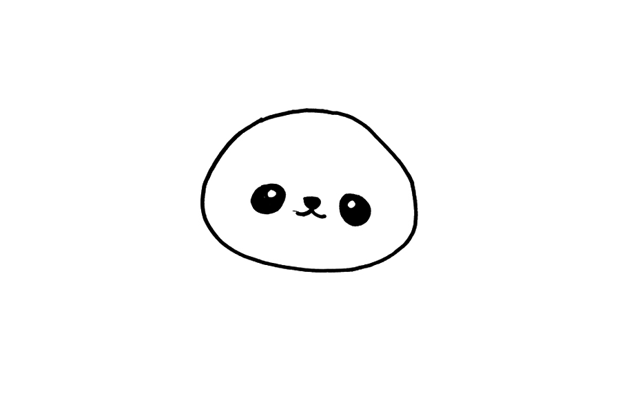简单可爱的大熊猫怎么画-图1
