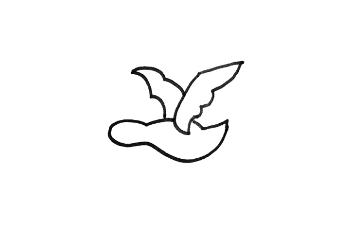 空中的大雁怎么画-图2