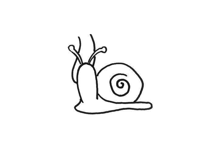 蜗牛和蘑菇卡通画-图2