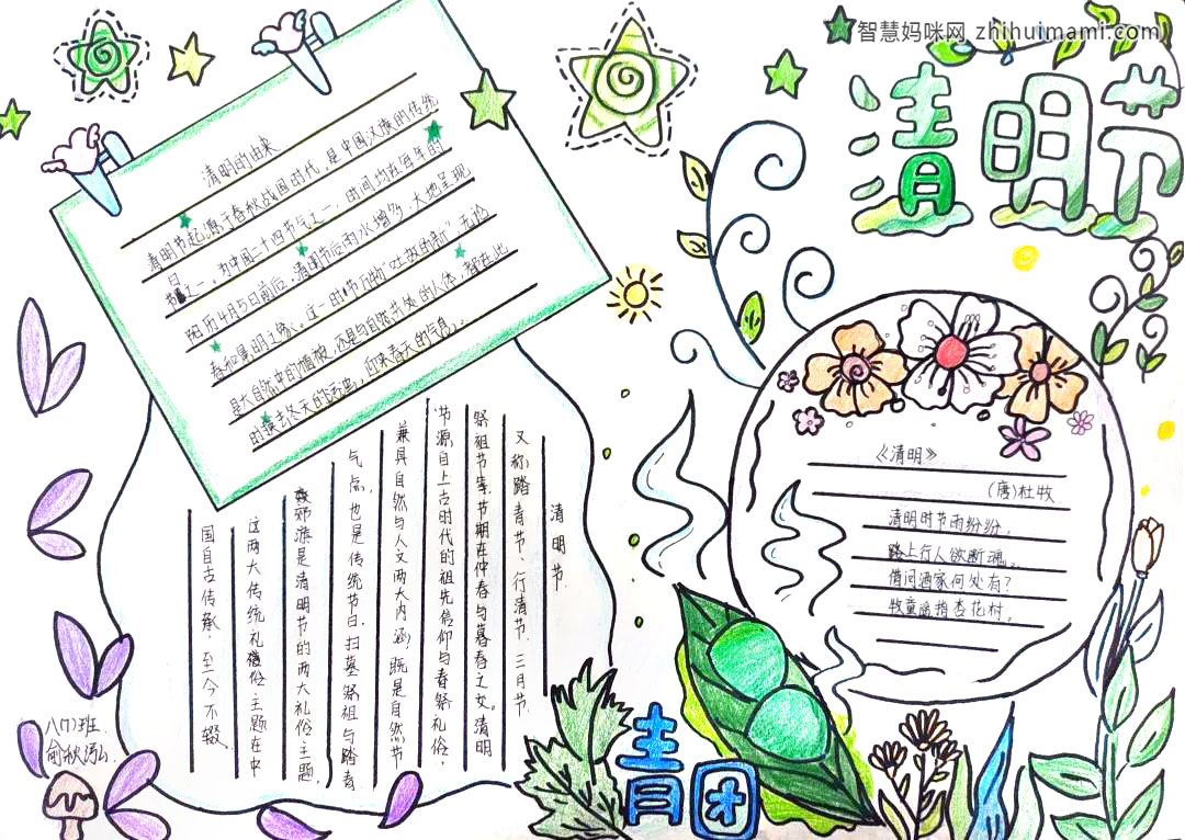 我们的节日-清明节手抄报一等奖-图6