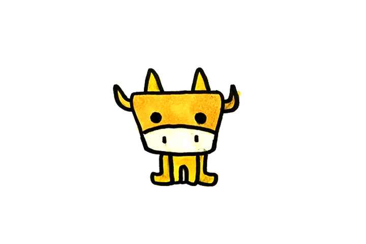 超简单的小牛怎么画