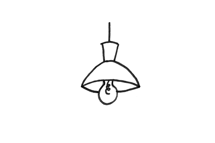 简单的吊灯怎么画-图2