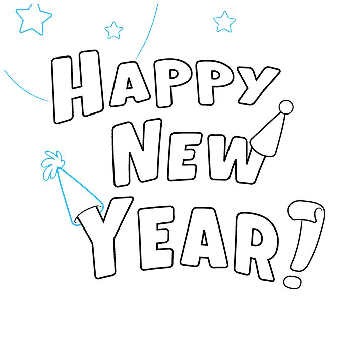 新年贺卡怎么画-图5