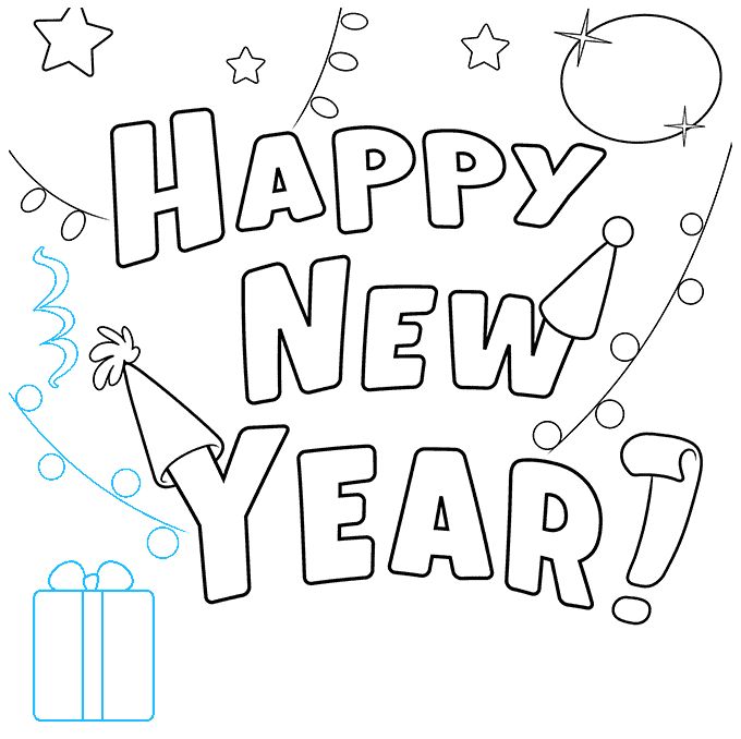 新年贺卡怎么画-图7