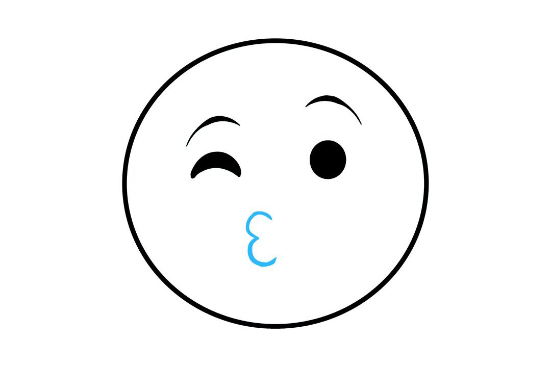 亲吻表情怎么画-图4