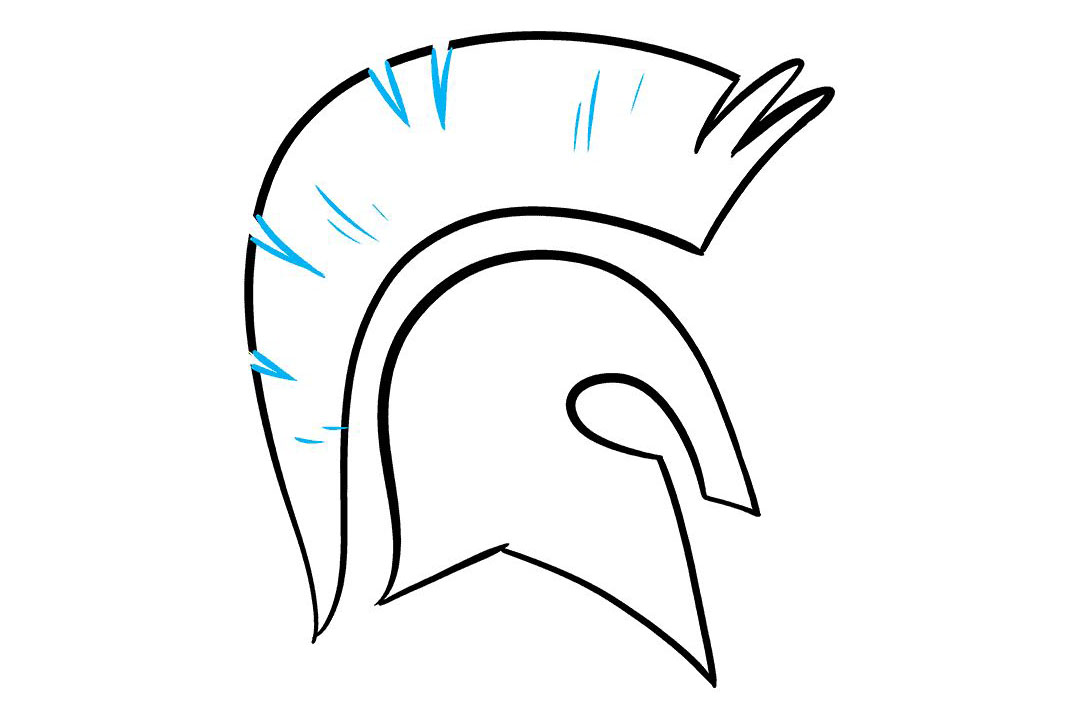 怎么画斯巴达头盔-图7