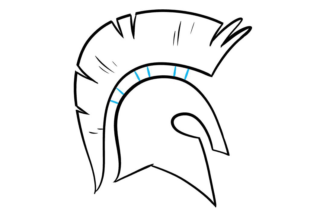怎么画斯巴达头盔-图8