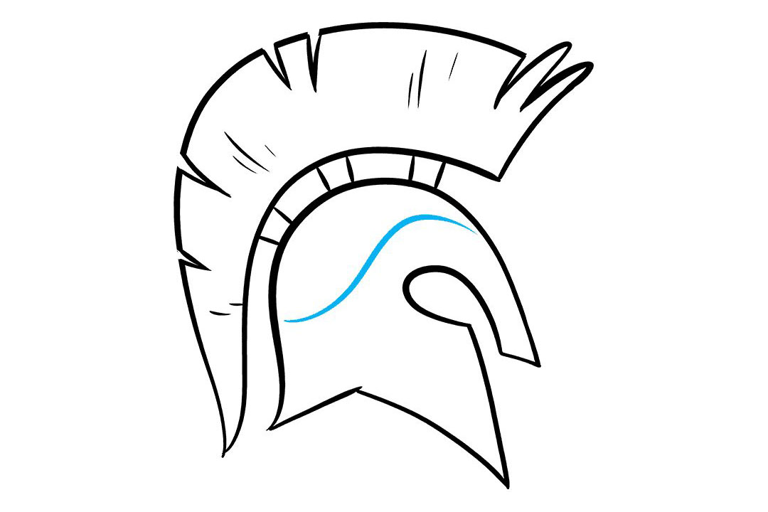 怎么画斯巴达头盔-图9