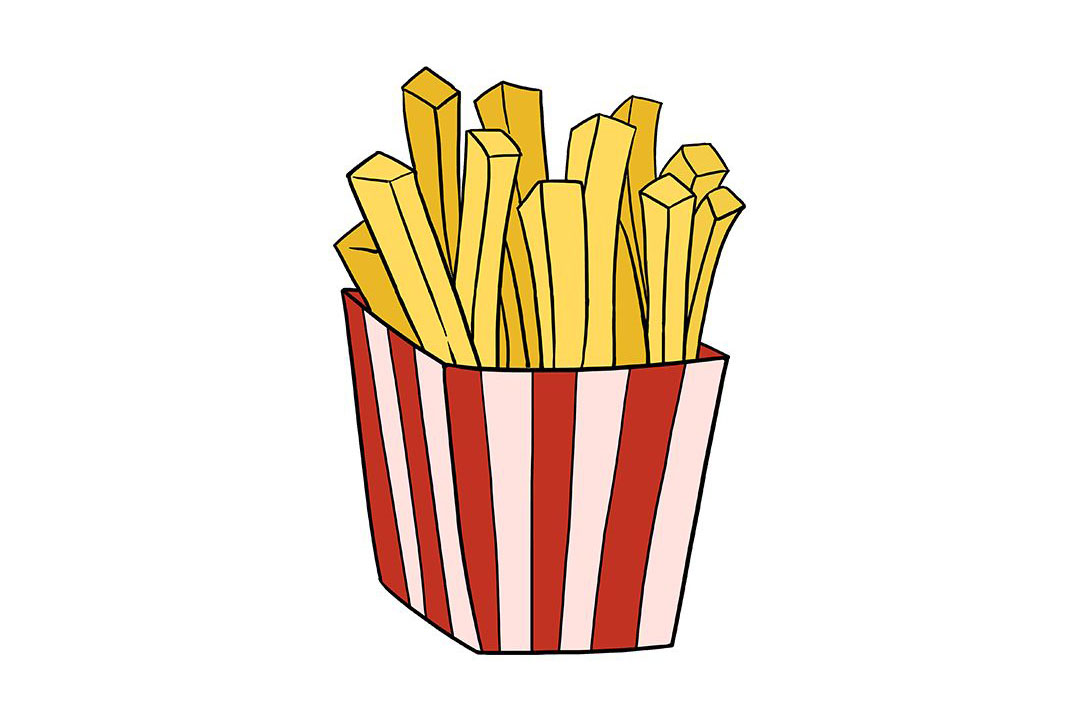 薯条怎么画