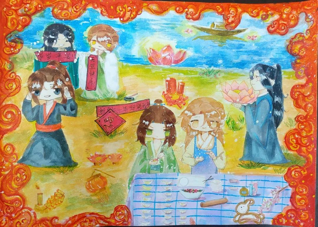 儿童迎元旦绘画作品-图4