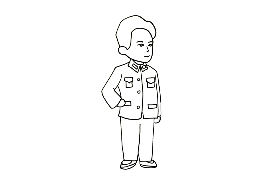 敬爱的毛爷爷怎么画-图3