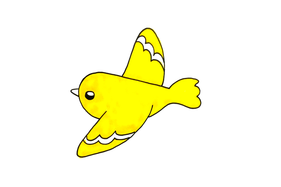 漂亮的小黄鸟怎么画-图4