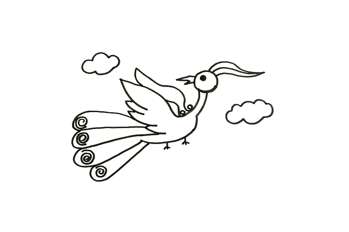 空中的凤凰怎么画-图3