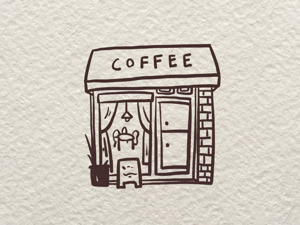 漂亮的街边小店简笔画图片-图3