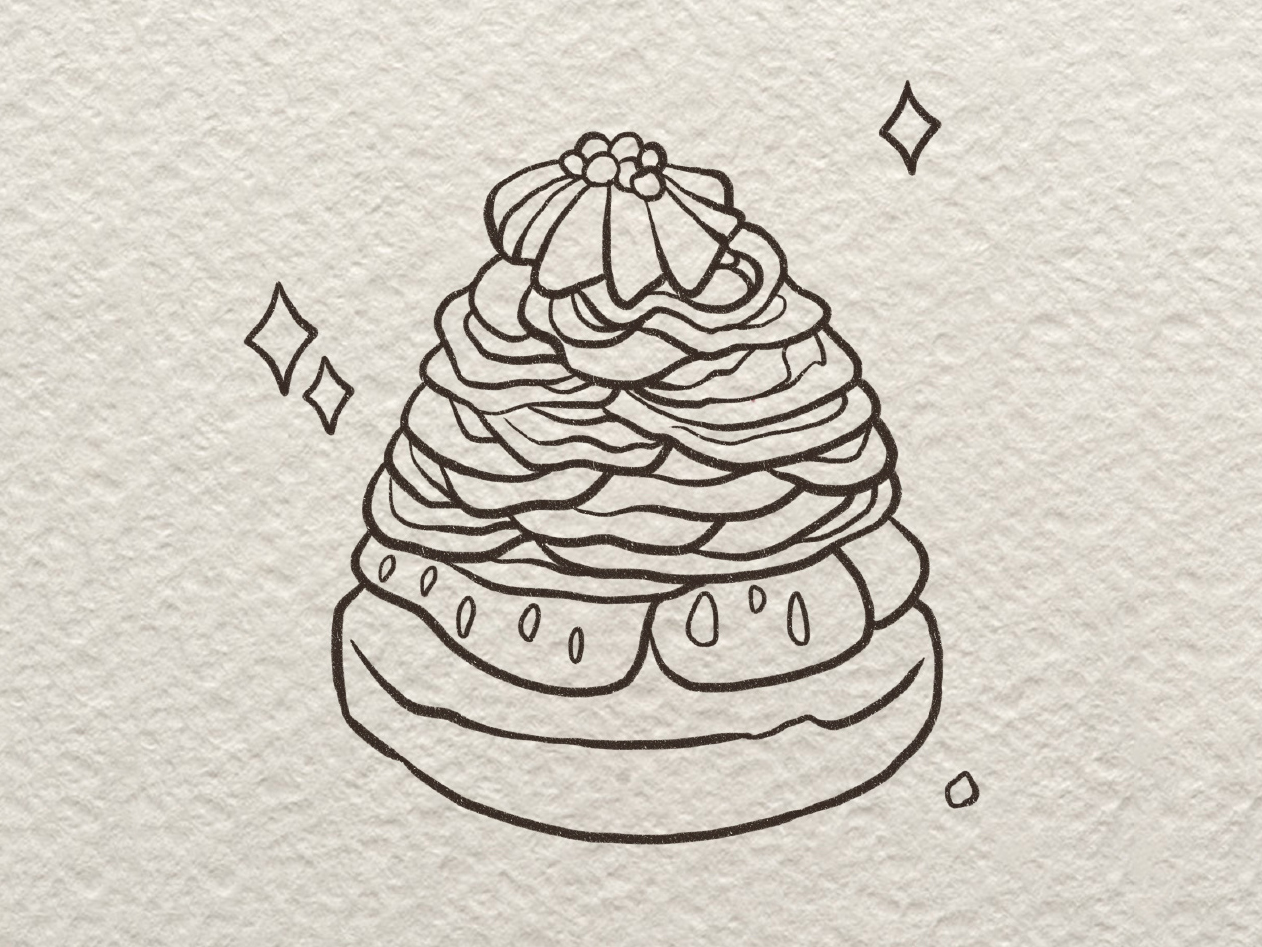 漂亮的抹茶蛋糕怎么画-图6