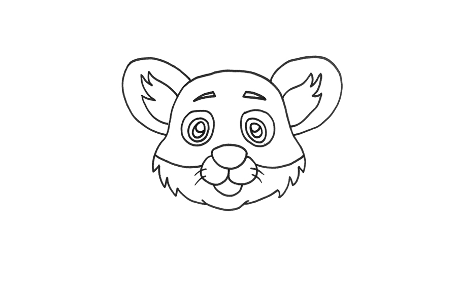 可爱东北虎怎么画-图3