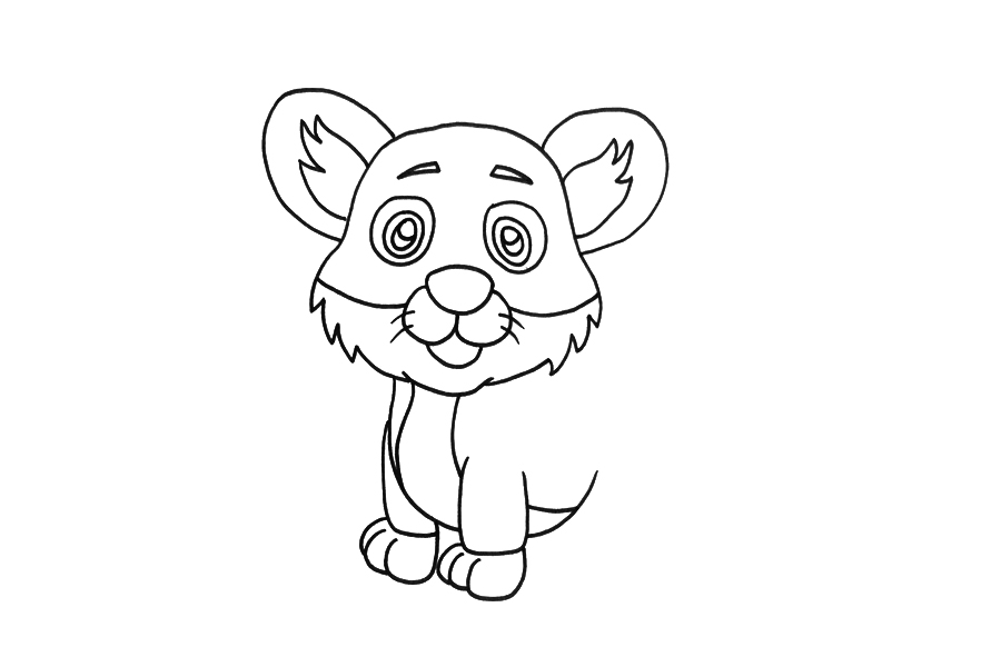 可爱东北虎怎么画-图4