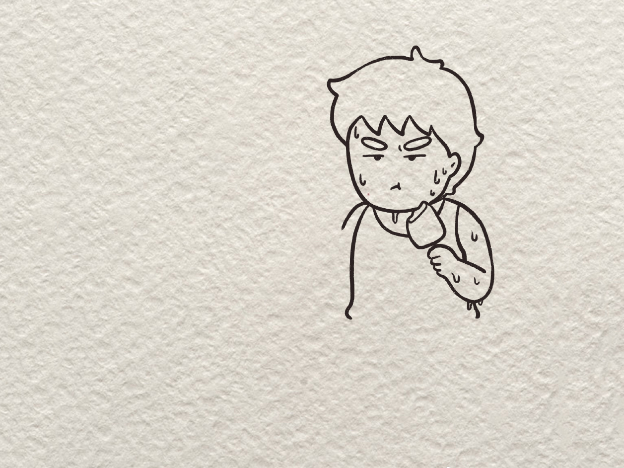 夏天热到爆炸的小男孩怎么画-图3