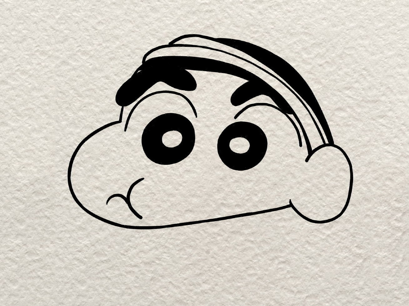 吃东西的蜡笔小新怎么画-图3