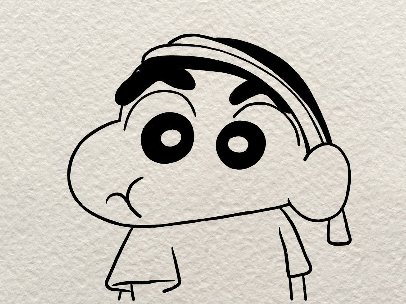 吃东西的蜡笔小新怎么画-图4