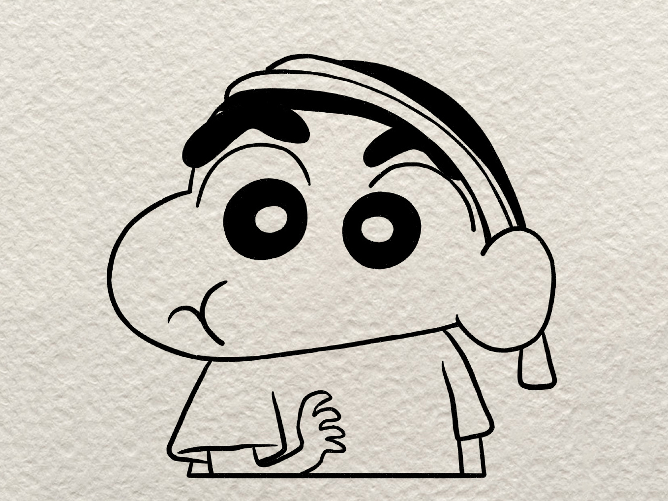 吃东西的蜡笔小新怎么画-图5