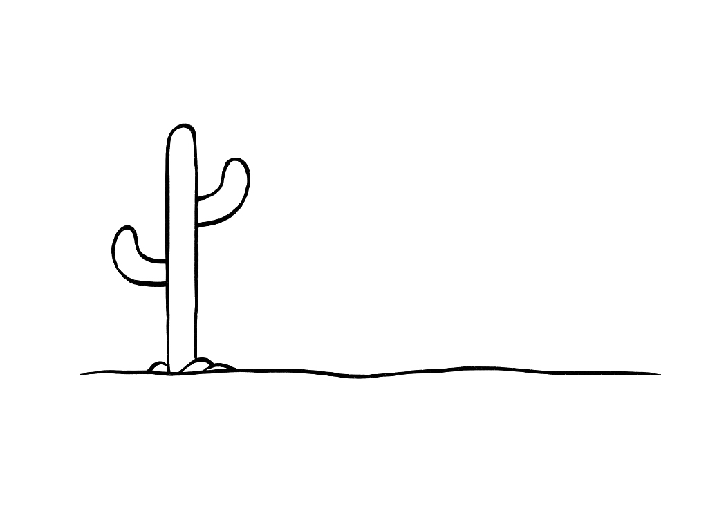 沙漠风景简笔画-图1